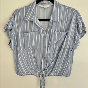 Pink Rose Stripped Blouse - Medium